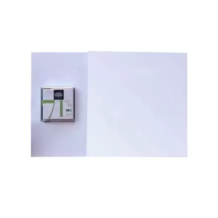 CARTE PERSONNALISÉE AVEC UN CARRÉ DE CHOCOLAT LPCC® 'CARRECHOCO' - blanc
