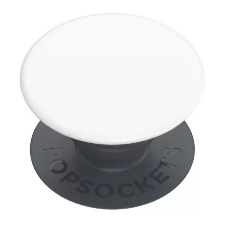 SUPPORT PUBLICITAIRE POUR TÉLÉPHONE POPSOCKETS® - FINITION MATE 'POPGRIP BASIC' - blanc/noir
