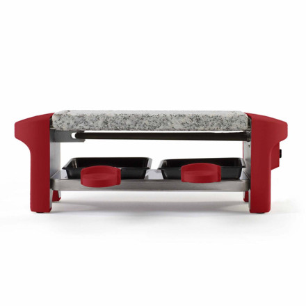 APPAREIL À RACLETTE PUBLICITAIRE 2 PERSONNES LIVOO® 'CHEESE DUO' - rouge