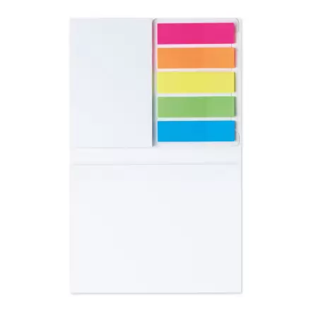 BLOC-NOTES PERSONNALISÉ AVEC MARQUE-PAGES DE COULEUR 'JONAX' - quadrichromie