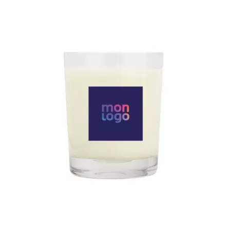BOUGIE PARFUMÉE PERSONNALISÉE VEGAN 130G 'LOUCE' - transparent