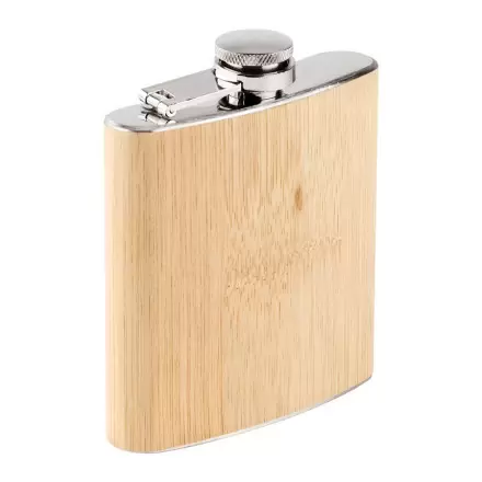FLASQUE PERSONNALISÉE EN MÉTAL 'GUDY' - bois