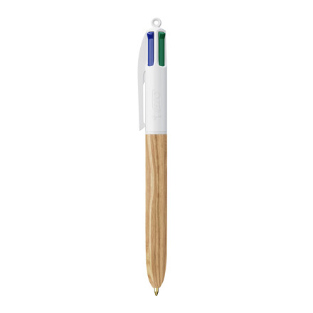 Stylo Bic 4 couleurs Wood Style