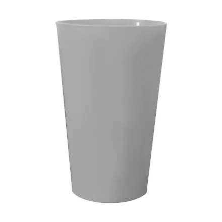 GOBELET PERSONNALISÉ RÉUTILISABLE 30 CL 'CUP' - argenté opaque