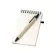 BLOC NOTES PERSONNALISÉ RECYCLÉ AVEC STYLO 'PAPYRUS' NON LIGNÉ