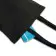 TOTE BAG ANSES LONGUES NOIR 'MARIETA' 110 GR/M² À 300 GR/M²