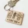 PORTE CLES BOIS PUBLICITAIRE SUR MESURE 'PLATI'