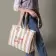 CABAS COTON RECYCLE RAYURES PERSONNALISABLE 'SAO'