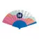 EVENTAIL PERSONNALISABLE EN PLASTIQUE TISSU 'FANNY QUADRI'
