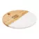 PLANCHE DE SERVICE PERSONNALISÉE MARBRE ET BAMBOU 'BRANCO'