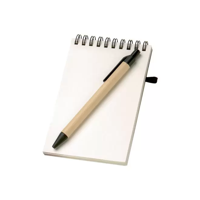 BLOC NOTES PERSONNALISÉ RECYCLÉ AVEC STYLO 'PAPYRUS' NON LIGNÉ