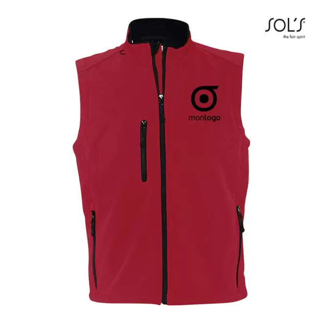 VESTE SANS MANCHES SOFTSHELL HOMME 'RALLYE' 340 GR/M²
