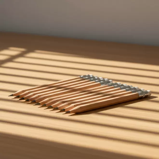 LOT DE 100 MINI CRAYONS A PAPIER PERSONNALISÉS EN BOIS 'CRAYOLITO'