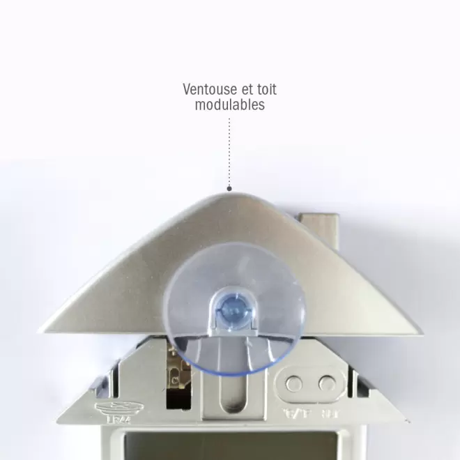 THERMOMETRE AVEC VENTOUSE REVERSIBLE 'THERMOHOUSE'