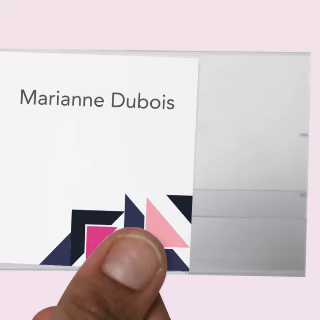 PORTE BADGE PERSONNALISÉ À PINCE ET EPINGLE 'FILIPPO'