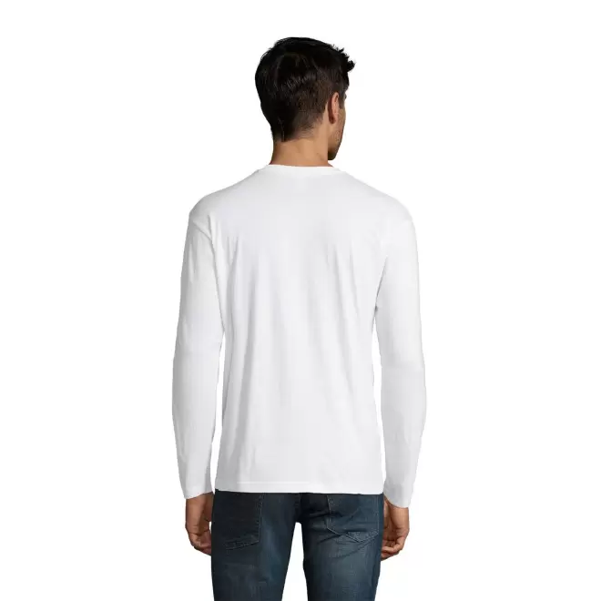 TEE SHIRT HOMME MANCHES LONGUES 'MONARCH' BLANC 150 GR/M²