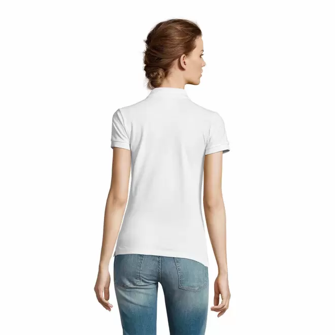 POLO PUBLICITAIRE FEMME 'PEOPLE' BLANC 210 GR/M²