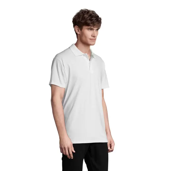 POLO PERSONNALISÉ HOMME 'SPRING' BLANC 210 GR/M²