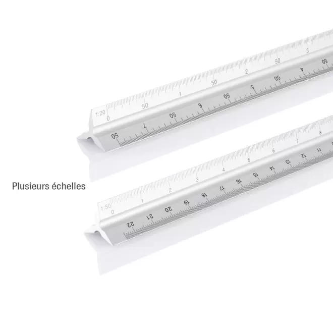 REGLE TRIANGULAIRE PUBLICITAIRE EN ALUMINIUM 'CUTCH'