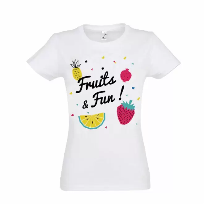 TEE SHIRT BLANC FEMME 'IMPERIAL' 190 GR/M²