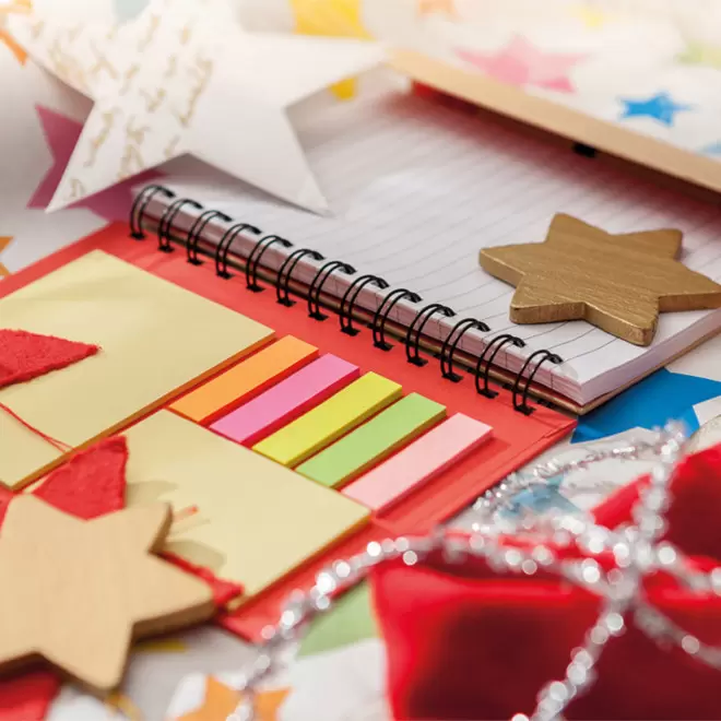 BLOC NOTES PERSONNALISABLE À SPIRALE AVEC STYLO ET MÉMOS 'MAYSPI'