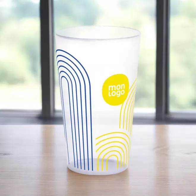 GOBELET PERSONNALISÉ RÉUTILISABLE QUADRI 30 CL 'CUP'
