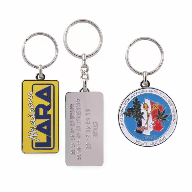 PORTE CLES PERSONNALISÉ SUR MESURE EN ZAMAC 2D 'CUSTOM'