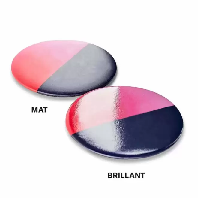 BADGE PERSONNALISÉ MÉTAL ROND MAT 'ELIAN'