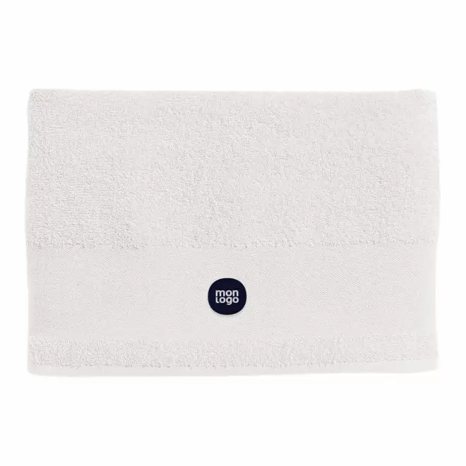DRAP DE BAIN PUBLICITAIRE BLANC 100x150 CM 'ISLAND'