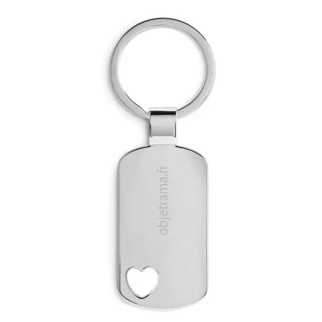 PORTE CLÉS PERSONNALISÉ EN MÉTAL AVEC COEUR 'CORAZ'