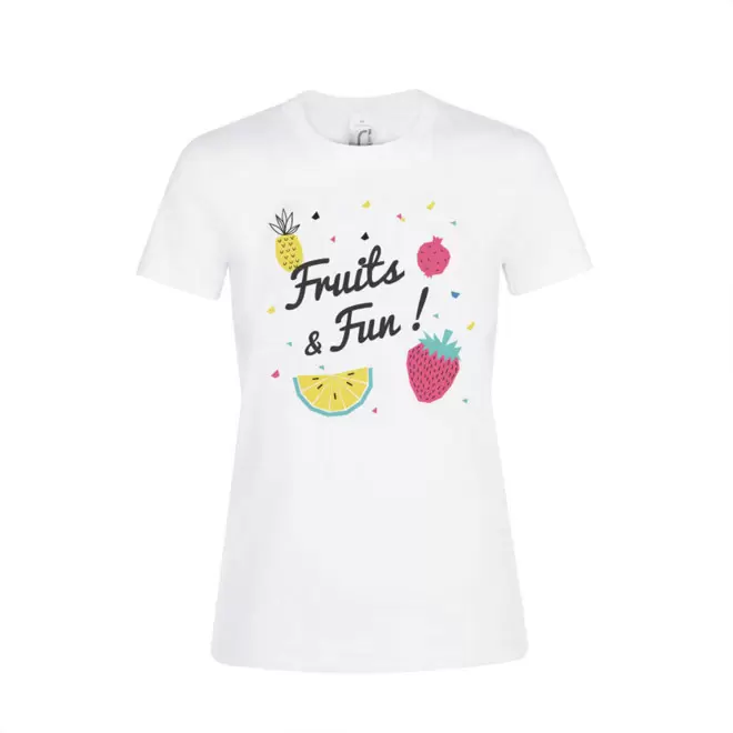 TEE SHIRT BLANC PUBLICITAIRE FEMME 'REGENT' 150 GR/M²