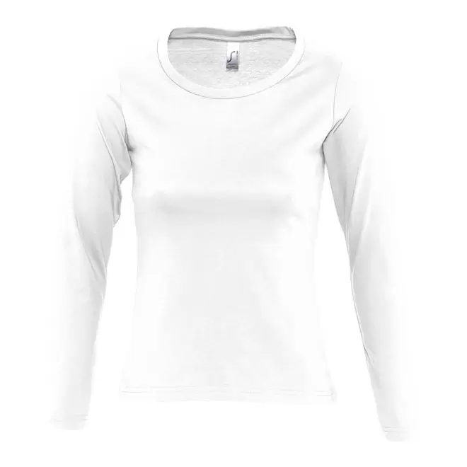 TEE SHIRT PERSONNALISÉ FEMME MANCHES LONGUES 'MAJESTIC' BLANC 150 GR/M²