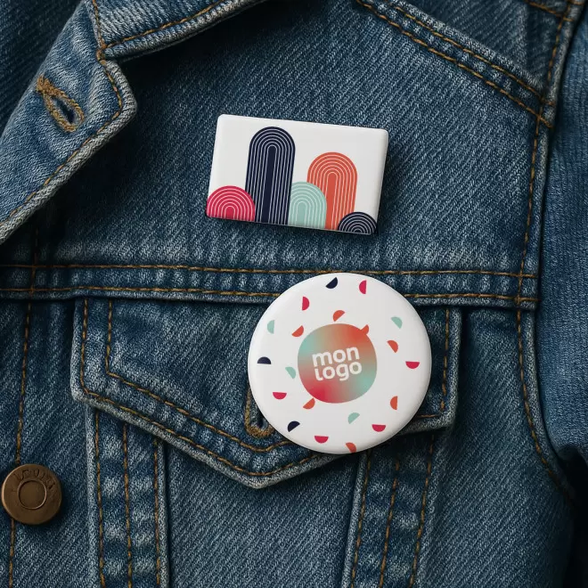 BADGE AIMANTÉ PERSONNALISABLE 'MAGNETO'