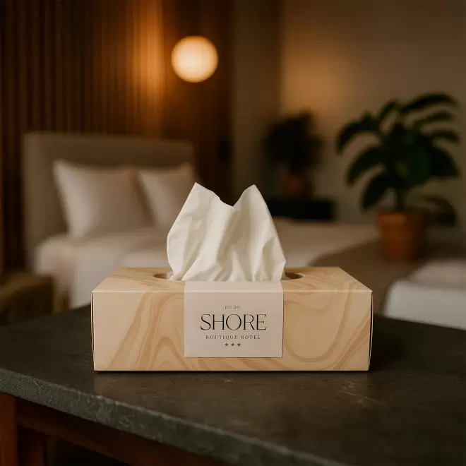 BOITE DE MOUCHOIRS PUBLICITAIRE 'TCHOUMA'