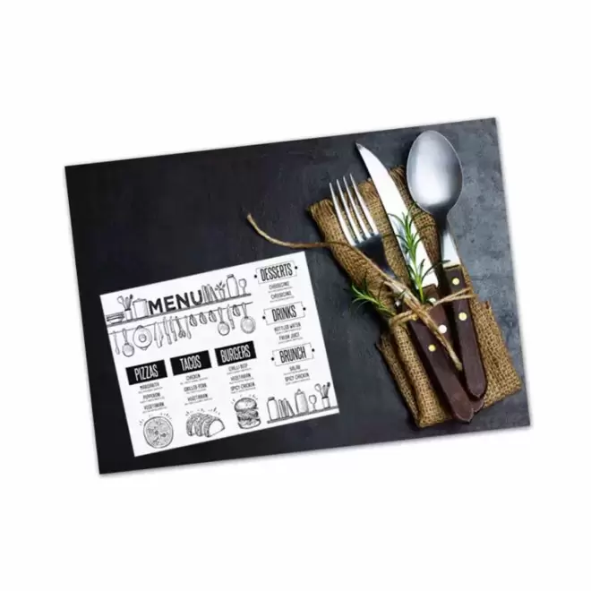 SET DE TABLE PUBLICITAIRE PLASTIFIÉ 'TERMOLI'