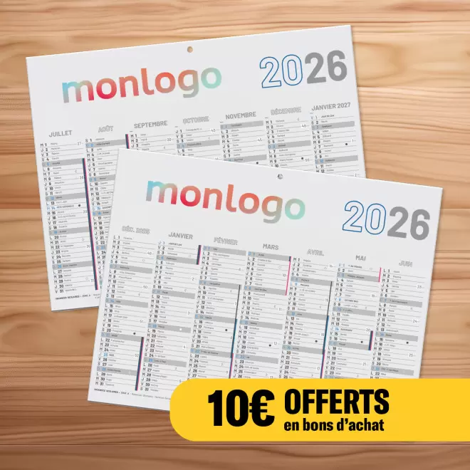 MINI CALENDRIER BANCAIRE PUBLICITAIRE RIGIDE 27x20,8CM 'CALENDY'