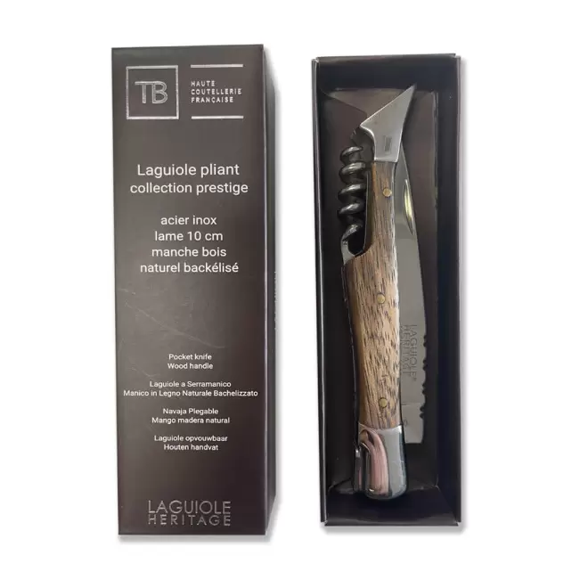 COUTEAU DE POCHE PUBLICITAIRE LAGUIOLE® EN BOIS 'ORAS'