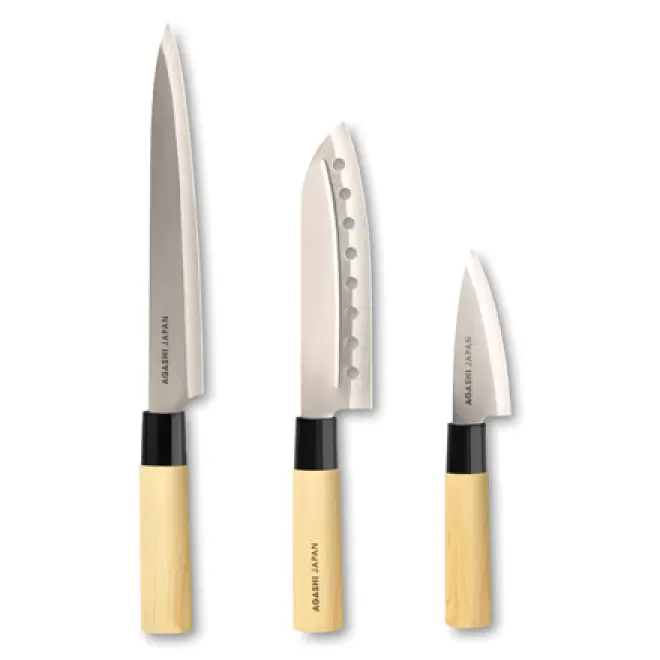 SET DE 3 COUTEAUX JAPONAIS