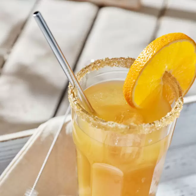 PAILLE EN MÉTAL RÉUTILISABLE PUBLICITAIRE 'ZOUP'