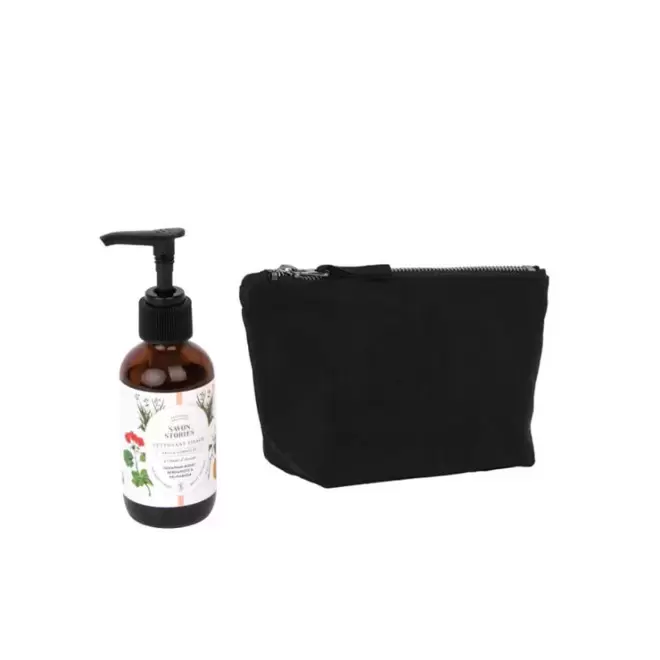 TROUSSE DE TOILETTE PERSONNALISABLE NOIRE 'VALENTINE'