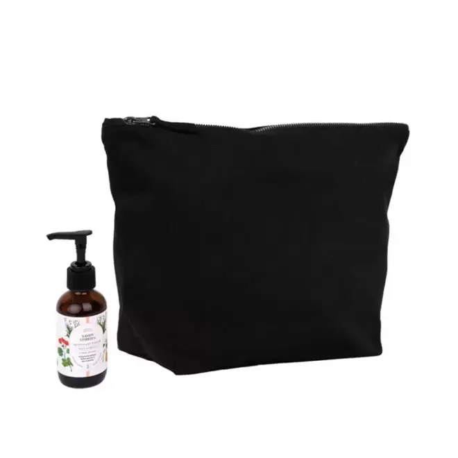 TROUSSE DE TOILETTE PERSONNALISABLE NOIRE 'VALENTINE'