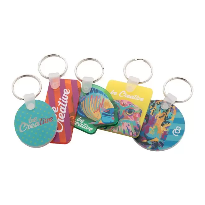 PORTE CLÉS PUBLICITAIRE SUR MESURE EN ACRYLIQUE RIGIDE 'OLEIRAS'