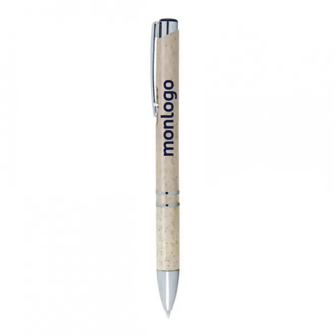 STYLO PERSONNALISABLE EN PAILLE DE BLÉ 'IVANA GREEN''