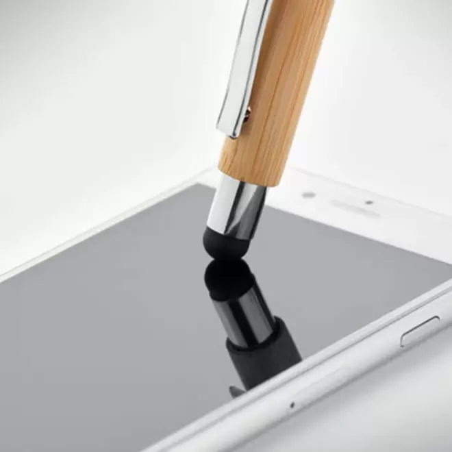 STYLO PUBLICITAIRE AVEC STYLET BAMBOU 'NITIDA'