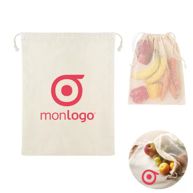 POCHETTE EN FILET COTON PERSONNALISE 'LAMBA'