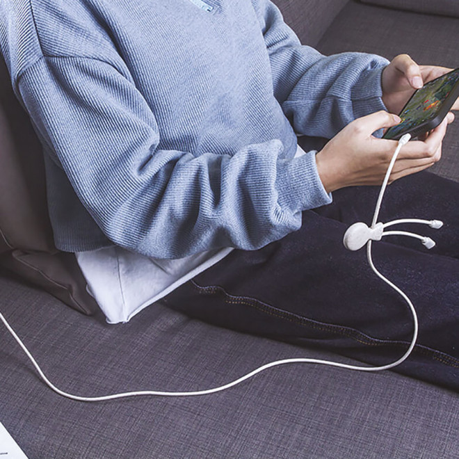 CÂBLE DE CHARGE PUBLICITAIRE BIODÉGRADABLE MULTI CONNECTEURS XOOPAR® 'MR BIO LONG'