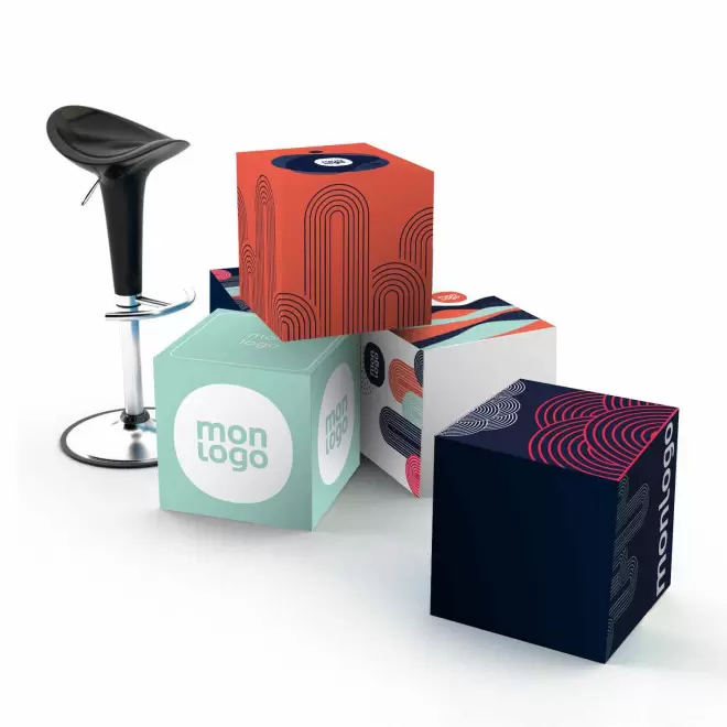 POUF PERSONNALISÉ CUBE MOUSSE 'CUBIQUE'