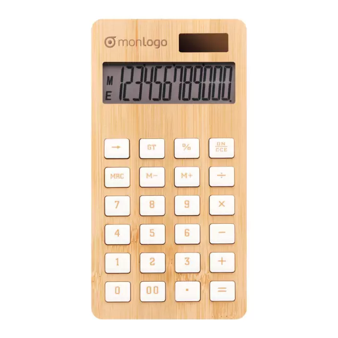 CALCULATRICE PERSONNALISÉE EN BAMBOU 'CALCULEO'