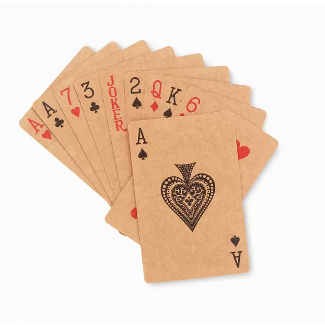 JEU DE 54 CARTES PERSONNALISÉ EN PAPIER RECYCLÉ 'VALETO'