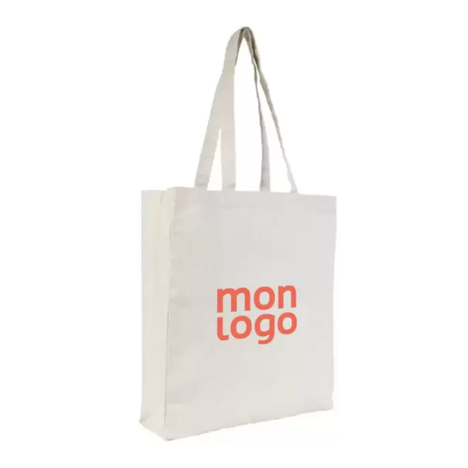 TOTE BAG COTON PERSONNALISABLE AVEC SOUFFLET 'LARGO'